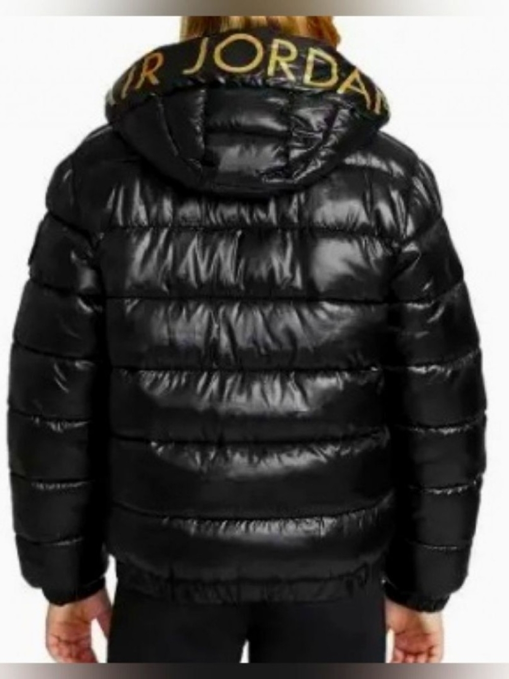 Jordan Black Puffer Coat Jacket Men Medium